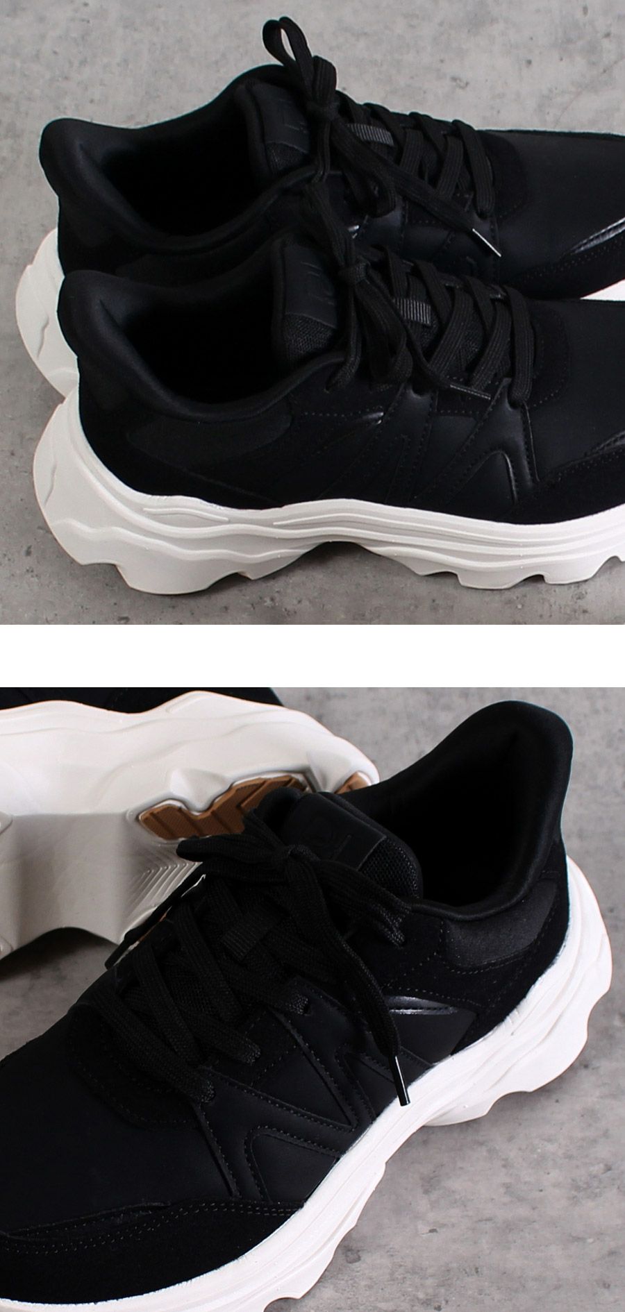  スニーカー レディース スリッポン 靴 厚底 ローカット 手を使わずに履ける Parade 51702  楽すぽっ  黒 ブラック ベージュ