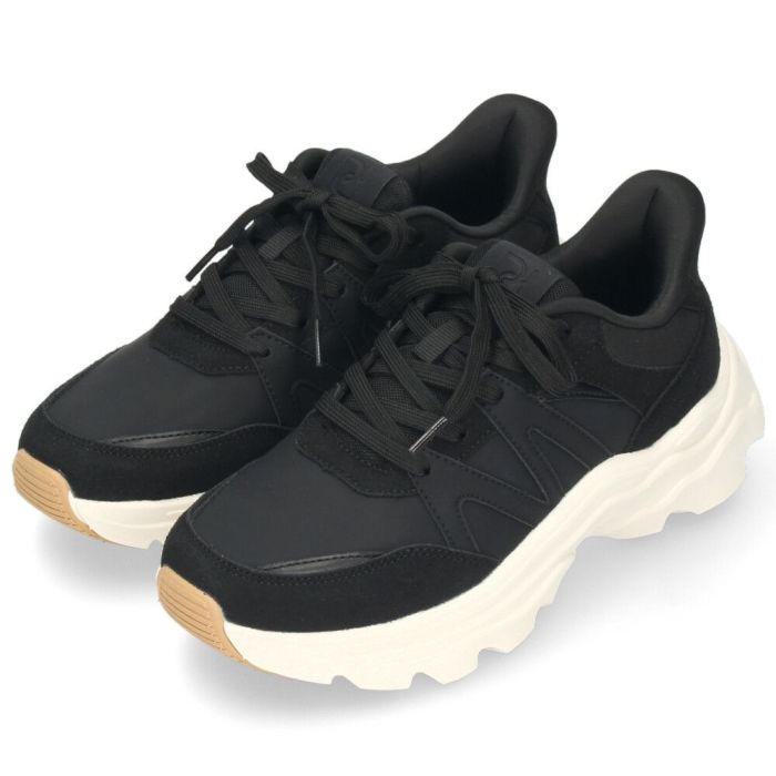  スニーカー レディース スリッポン 靴 厚底 ローカット 手を使わずに履ける Parade 51702  楽すぽっ  黒 ブラック ベージュ