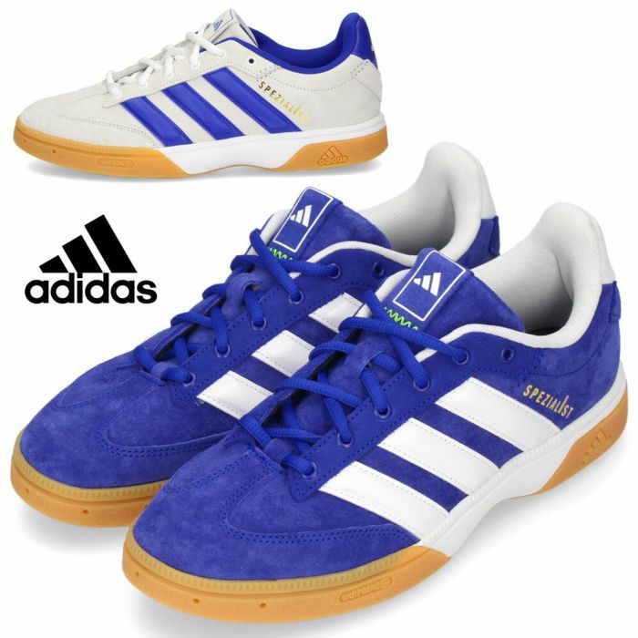 アディダス スニーカー メンズ adidas SPEZIALIST スペシャリスト JS0240 JH8776 ホワイト ブルー インドア スポーツ シューズ ハンドボール 靴 白