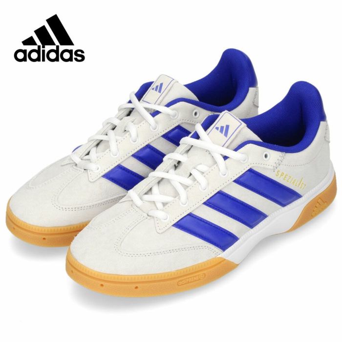 アディダス スニーカー メンズ adidas SPEZIALIST スペシャリスト JS0240 JH8776 ホワイト ブルー インドア スポーツ シューズ ハンドボール 靴 白