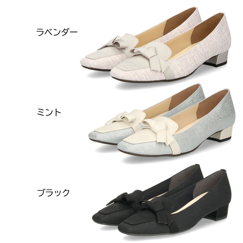 パンプス レディース Tete-a-Tete 9315 スクエアトゥ テテアテテ 太ヒール 日本製 ３ｃｍ 入学式 卒業式 通勤 デイリー