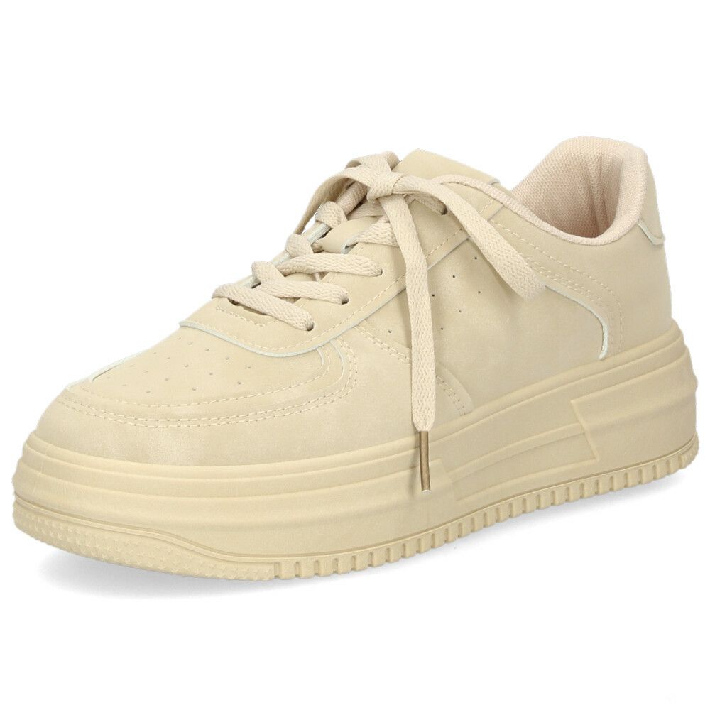 スニーカー レディース 靴 ローカット レースアップ ウォッシュ加工 厚底 カジュアル グレー アイボリー ミント Super 95023