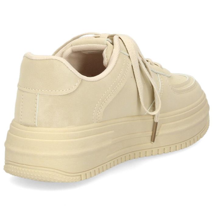 スニーカー レディース 靴 ローカット レースアップ ウォッシュ加工 厚底 カジュアル グレー アイボリー ミント Super 95023