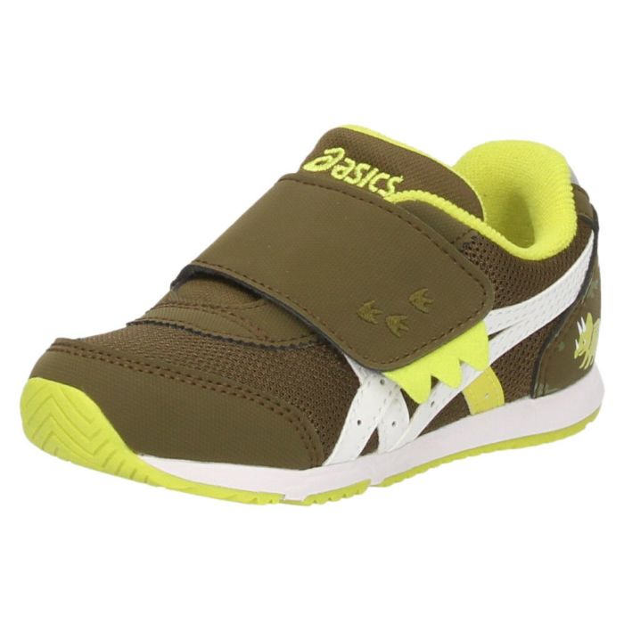 アシックス すくすく キッズ スニーカー アイダホ ベビー 1144A392 オリーブ ヤマブキ ベルクロ 子供靴 履きやすい 抗菌 消臭 フィット感 asics