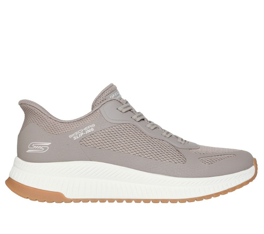 スケッチャーズ スリップインズ レディース スニーカー ハンズフリー 厚底 ゴム紐 スリッポン SKECHERS Slip-ins ボブス スクワッド 4 - ステイプル ルック 117624 BLK TPE ブラック トープ 黒 ノーマル幅