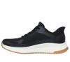 スケッチャーズ スリップインズ レディース スニーカー ハンズフリー 厚底 ゴム紐 スリッポン SKECHERS Slip-ins ボブス スクワッド 4 - ステイプル ルック 117624 BLK TPE ブラック トープ 黒 ノーマル幅