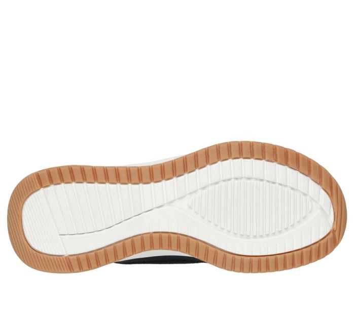 スケッチャーズ スリップインズ レディース スニーカー ハンズフリー 厚底 ゴム紐 スリッポン SKECHERS Slip-ins ボブス スクワッド 4 - ステイプル ルック 117624 BLK TPE ブラック トープ 黒 ノーマル幅