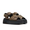 クラークス レディース サンダル 厚底 本革 アンクルストラップ Clarks Evamar Wish 26182050 26181199 26181202