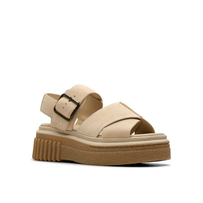 クラークス レディース サンダル 厚底 本革 アンクルストラップ Clarks Evamar Wish 26182050 26181199 26181202