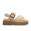 クラークス レディース サンダル 厚底 本革 アンクルストラップ Clarks Evamar Wish 26182050 26181199 26181202