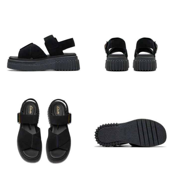 クラークス レディース サンダル 厚底 本革 アンクルストラップ Clarks Evamar Wish 26182050 26181199 26181202