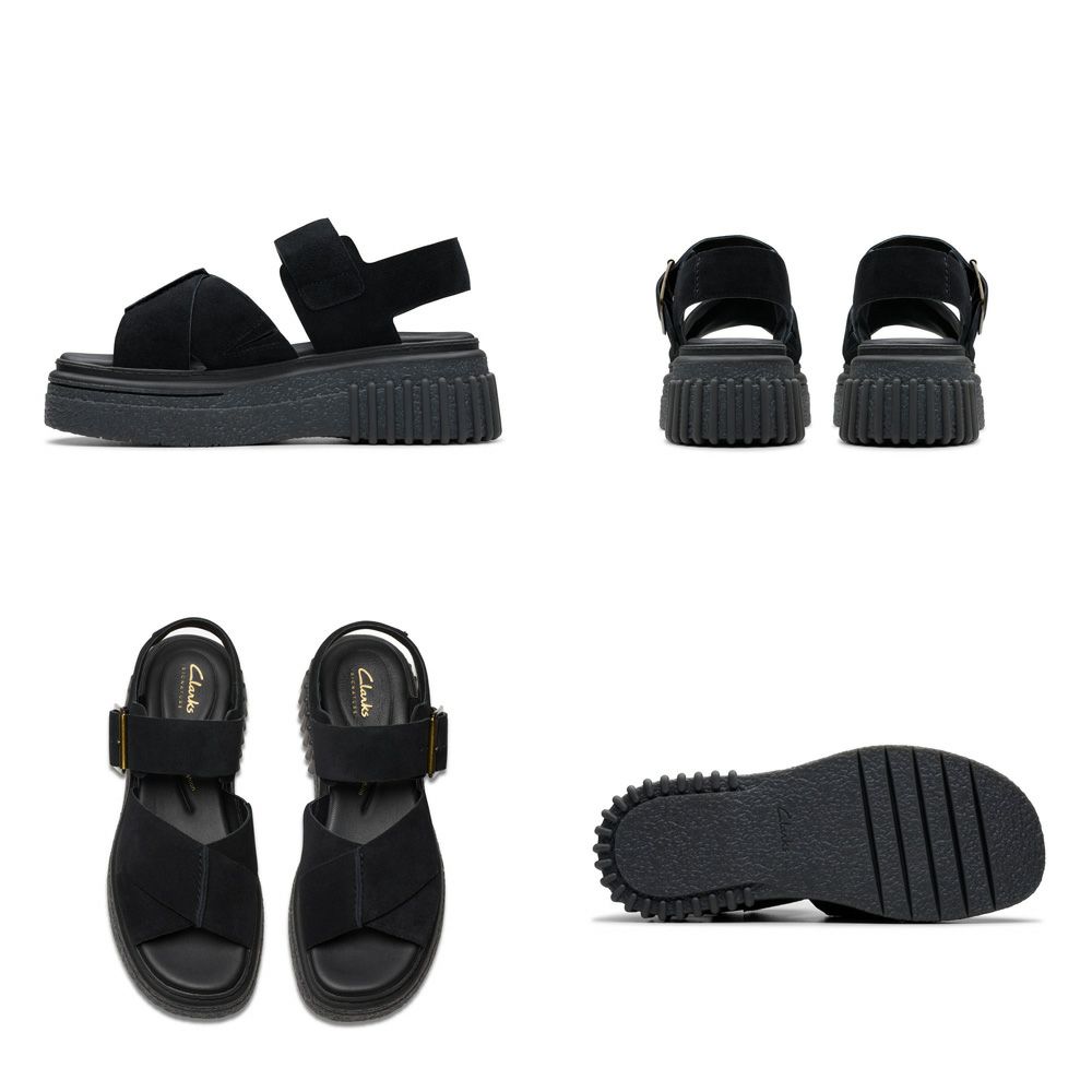 クラークス レディース サンダル 厚底 本革 アンクルストラップ Clarks Evamar Wish 26182050 26181199 26181202