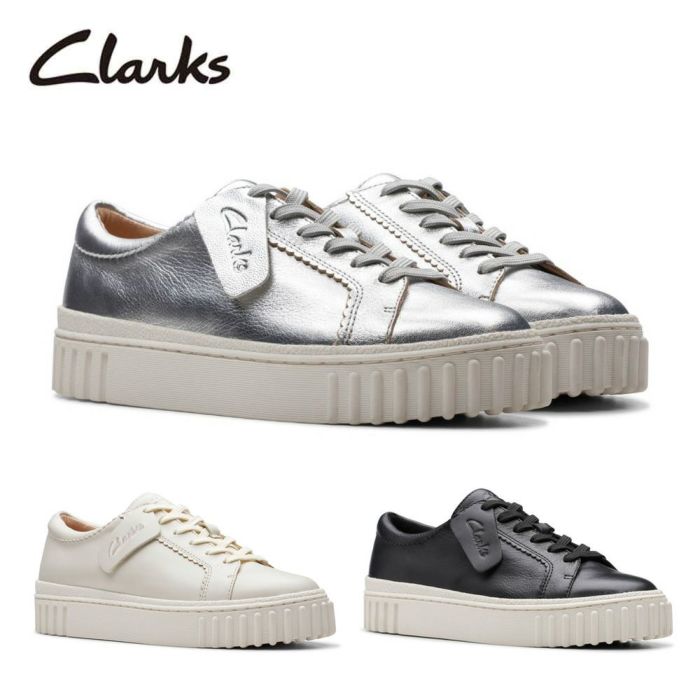 クラークス スニーカー レディース メイヒルウォーク 厚底 レースアップ 紐 通気性 軽量 Clarks Mayhill Walk 26176440 26177817 26176436