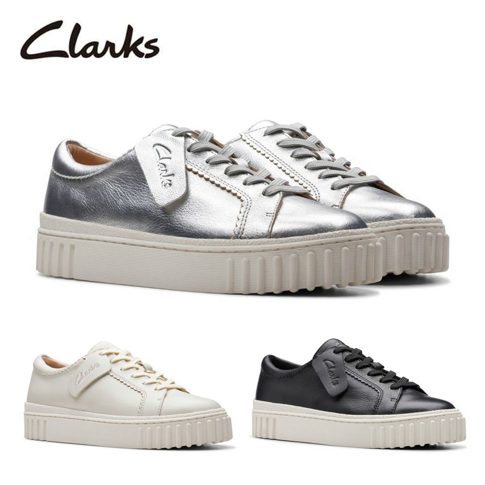 クラークス スニーカー レディース メイヒルウォーク 厚底 レースアップ 紐 通気性 軽量 Clarks Mayhill Walk 26176440 26177817 26176436