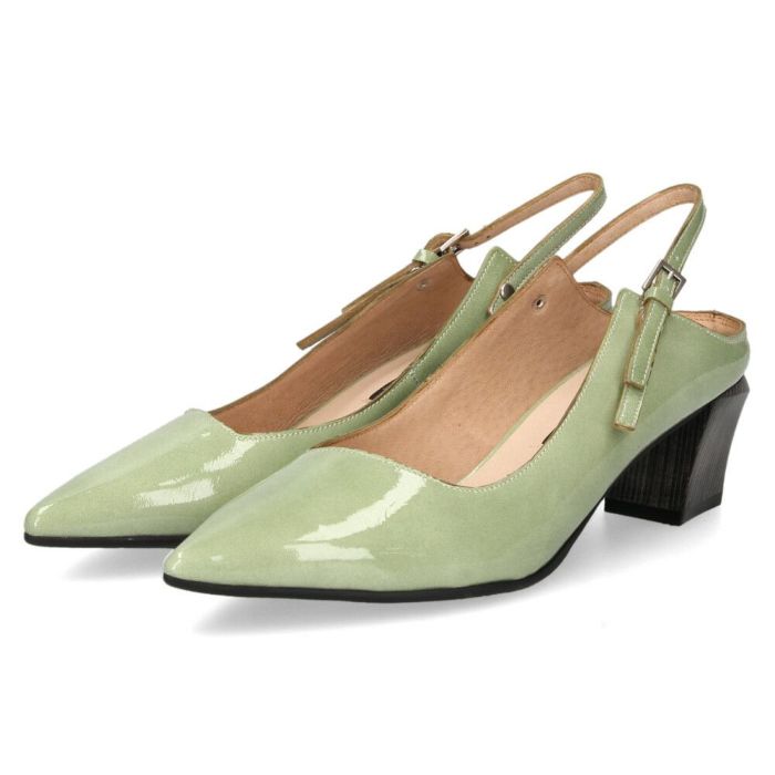 ラボキゴシ ワークス レディース パンプス ストラップ エナメル 黒 5cm ヒール ポインテッドトゥ 2WAY 12814 RABOKIGOSHI works 日本製