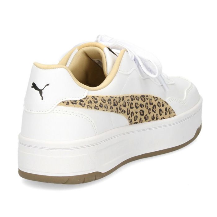 プーマ スニーカー レディース 厚底 コート ラリー SKYE レオ PUMA レオパード アニマル ホワイト 白 ローカット 402492