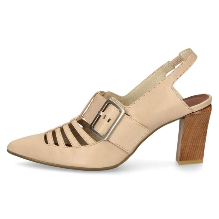 ラボキゴシ ワークス レディース パンプス ストラップ 本革 黒 7.5cm ヒール ポインテッドトゥ トゥバックル付き 12816 RABOKIGOSHI works 日本製