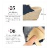 サンダル レディース 厚底 7cm ヒール 軽量 バックストラップ ウェッジソール オープントゥ デニム 黒 ブラック ブルー 401213 Parade