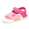 adidas アディダス キッズ ジュニア サンダル ADILETTE SANDAL K H06445 ピンク ベルクロ セール