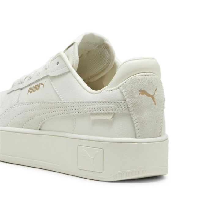 プーマ スニーカー レディース 厚底 白 ホワイト グレー PUMA キャリーナ ストリート SD ローカット 靴 シンプル 395093