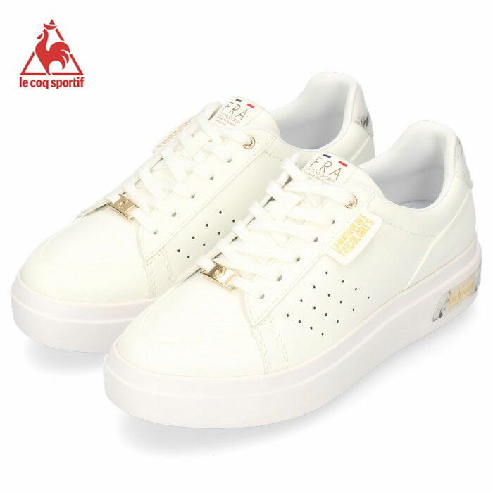 ルコック スニーカー レディース シューズ 防水 le coq sportif ルコック スポルティフ LA セーヴル PF 50 ホワイト QL3UJC50WH 晴雨兼用 靴
