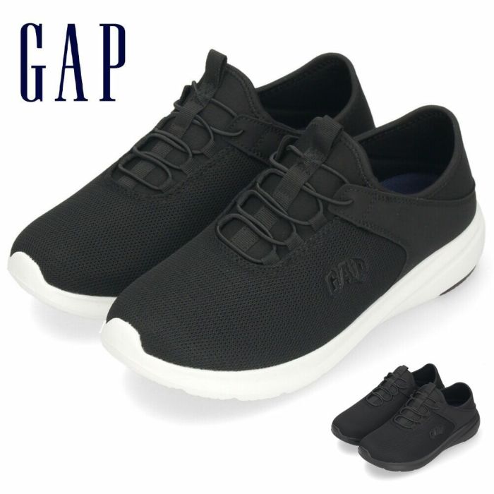 ギャップ スニーカー レディース メンズ 靴 スリッポン 黒 ブラック GPU22507 キックバック かかとが踏める 軽量 2WAY シンプル 歩きやすい GAP オフィス