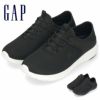 ギャップ スニーカー レディース メンズ 靴 スリッポン 黒 ブラック GPU22507 キックバック かかとが踏める 軽量 2WAY シンプル 歩きやすい GAP オフィス