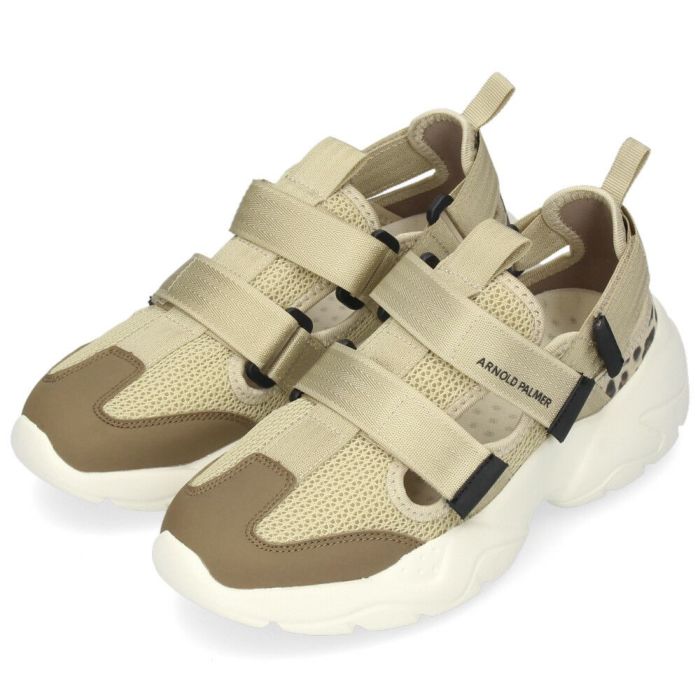 アーノルドパーマー サンダル レディース スニーカーサンダル スポーツサンダル 厚底 黒 ブラック 白 ホワイト ベージュ ベルクロ Arnold Palmer AN0967