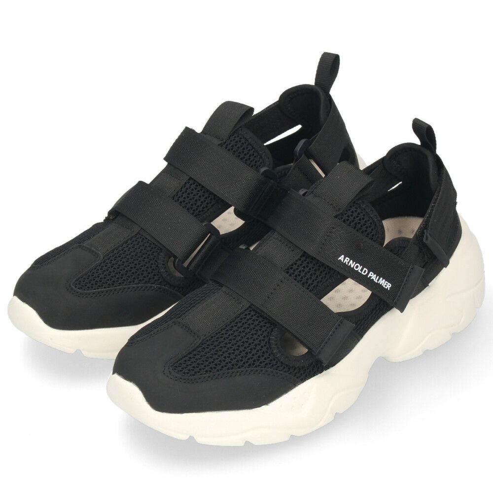 アーノルドパーマー サンダル レディース スニーカーサンダル スポーツサンダル 厚底 黒 ブラック 白 ホワイト ベージュ ベルクロ Arnold Palmer AN0967