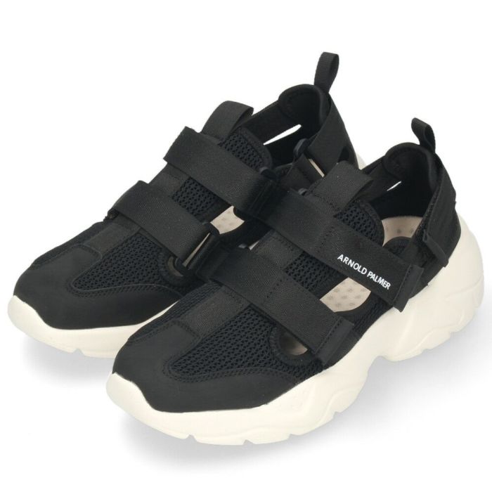 アーノルドパーマー サンダル レディース スニーカーサンダル スポーツサンダル 厚底 黒 ブラック 白 ホワイト ベージュ ベルクロ Arnold Palmer AN0967