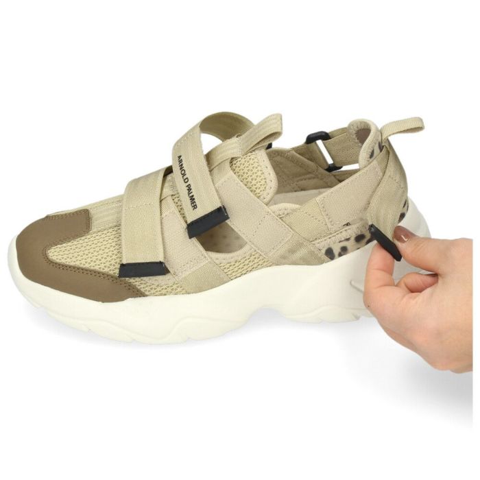 アーノルドパーマー サンダル レディース スニーカーサンダル スポーツサンダル 厚底 黒 ブラック 白 ホワイト ベージュ ベルクロ Arnold Palmer AN0967