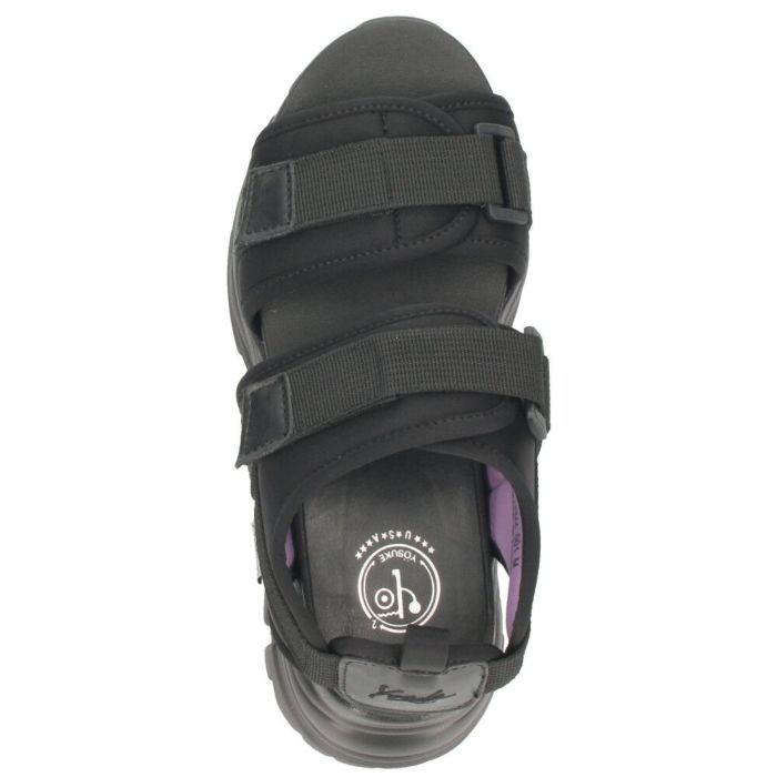 ヨースケ 厚底サンダル レディース 4460022 YOSUKE 靴 スニーカー 黒 ブラック 紫 幅広 3E ベルクロ 