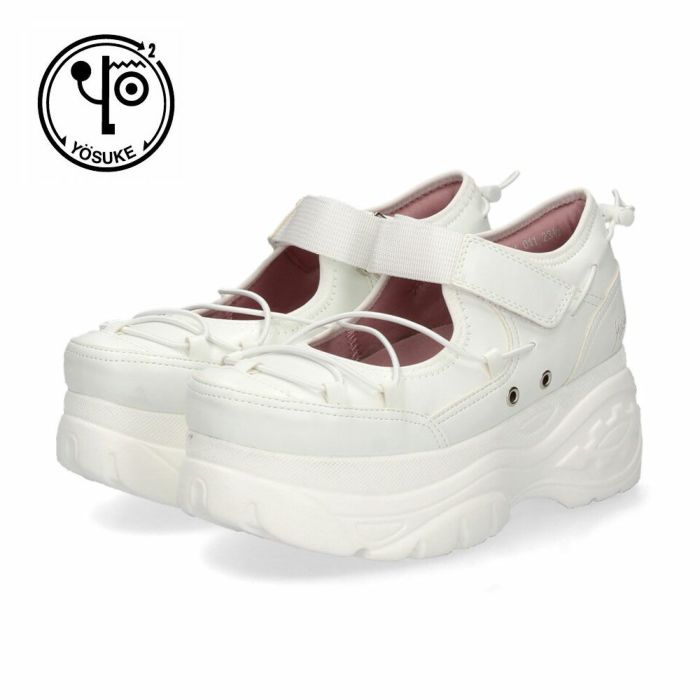 ヨースケ スニーカー 厚底 レディース 2605004 YOSUKE 靴 黒 ブラック 白 厚底スニーカー 幅広 3E カジュアルシューズ