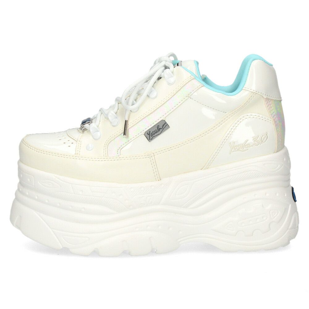 ヨースケ 厚底スニーカー レディース 2601023 YOSUKE 靴 スニーカー SANMARU 3E 幅広 黒 ブラック 白 ウェッジヒール ジッパー