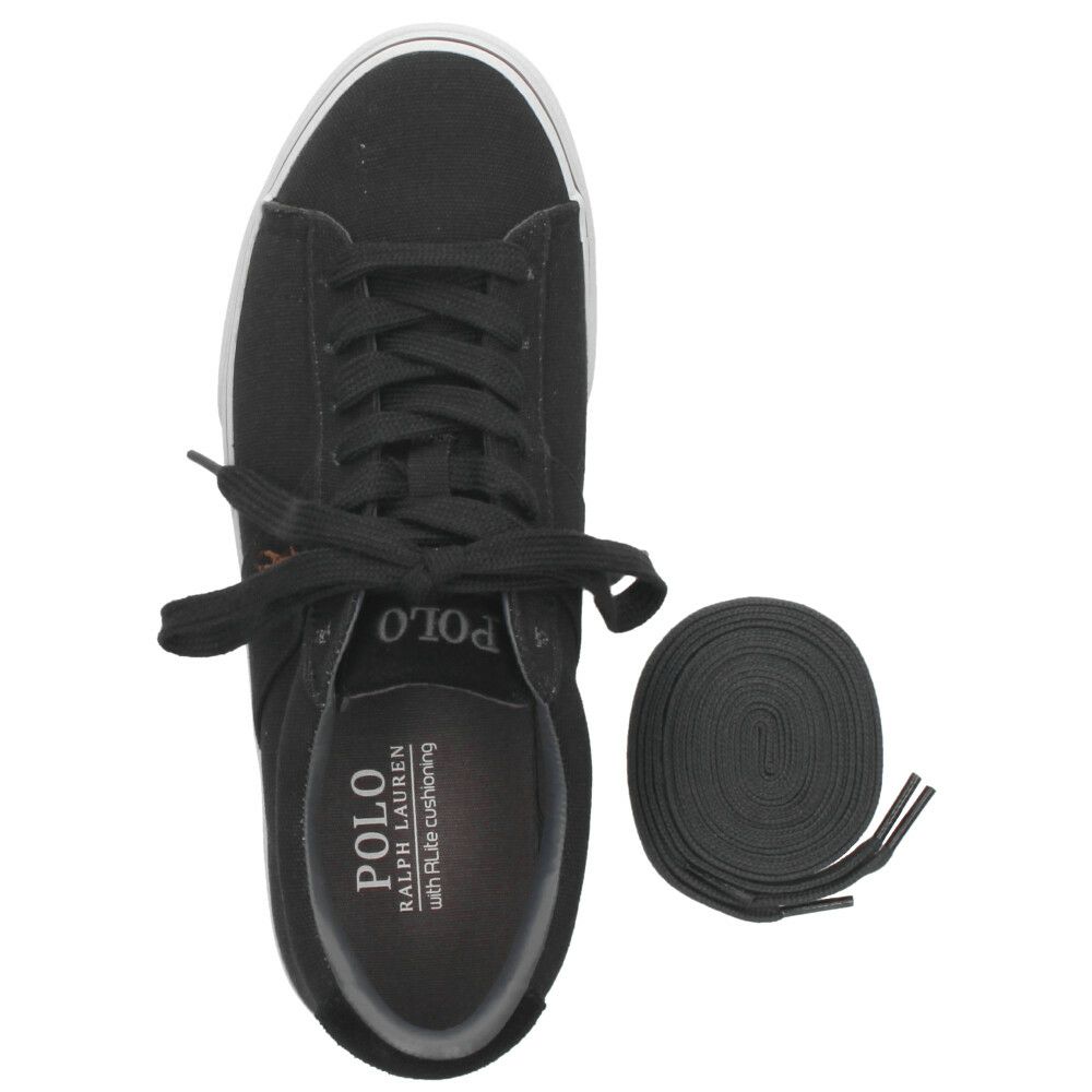 ポロ ラルフローレン スニーカー メンズ 黒 紺 ローカット キャンバス ブラック ネイビー POLO RALPH LAUREN SAYER NE SK VLC 816749369001 816749369002