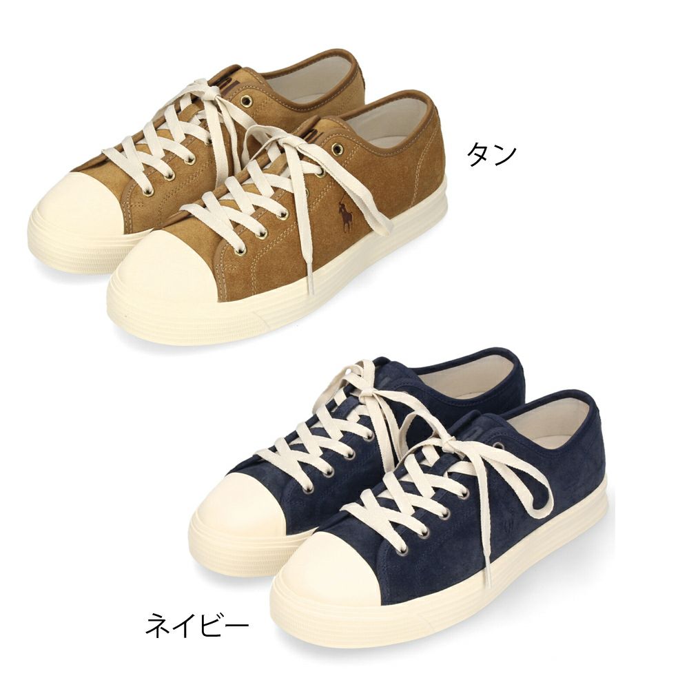 ポロ ラルフローレン スニーカー メンズ スエード ローカット ネイビー タン POLO RALPH LAUREN AYERS LOW PP SNEAKERS LOW TOP LACE 809961051002 809961051003