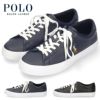 ポロ ラルフローレン スニーカー メンズ レザー 黒 ローカット ブラック ブルー POLO RALPH LAUREN LONGWOOD-SK-VLC 816861060001 816884372001