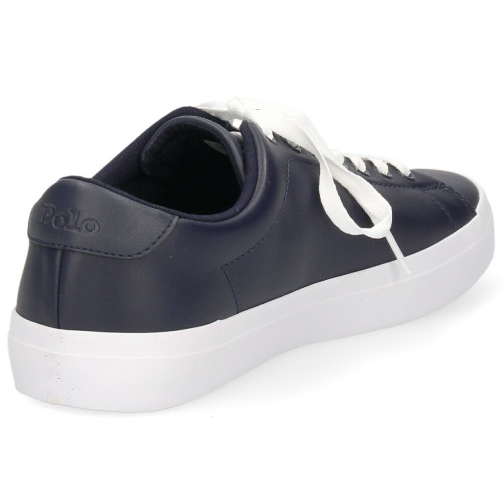 ポロ ラルフローレン スニーカー メンズ レザー 黒 ローカット ブラック ブルー POLO RALPH LAUREN LONGWOOD-SK-VLC 816861060001 816884372001