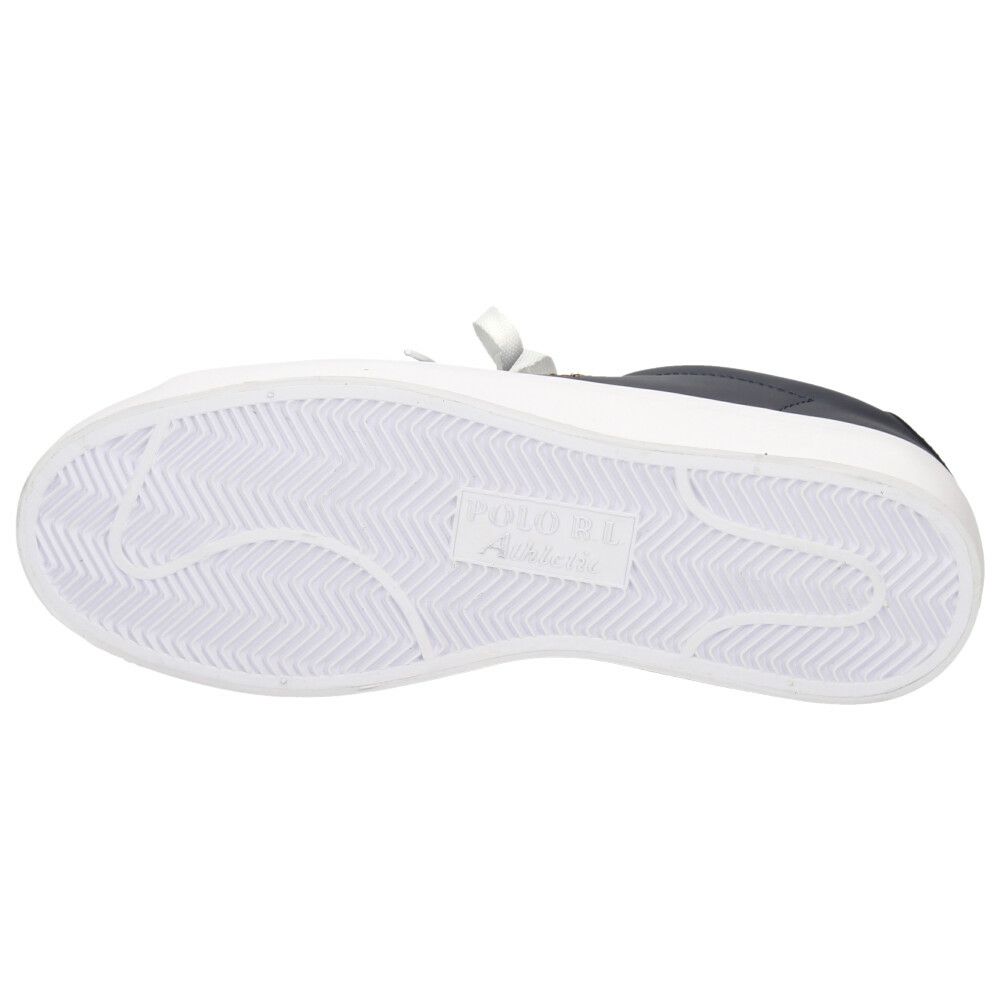 ポロ ラルフローレン スニーカー メンズ レザー 黒 ローカット ブラック ブルー POLO RALPH LAUREN LONGWOOD-SK-VLC 816861060001 816884372001