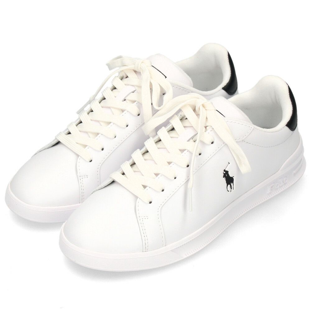 ポロ ラルフローレン スニーカー メンズ レザー 白 ローカット ホワイト  POLO RALPH LAUREN HRT CT II SNEAKERS ATHLETIC 809829824004 809829824005