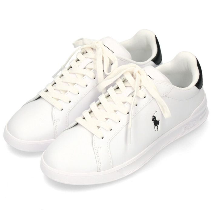 ポロ ラルフローレン スニーカー メンズ レザー 白 ローカット ホワイト  POLO RALPH LAUREN HRT CT II SNEAKERS ATHLETIC 809829824004 809829824005