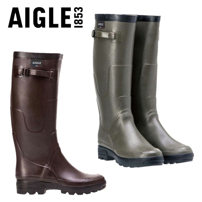 エーグル ベニル レインブーツ 長靴 ロング AIGLE  ZZH8578 BENYL ブラウン カーキ ラバーブーツ メンズ レディース フランス製 防水