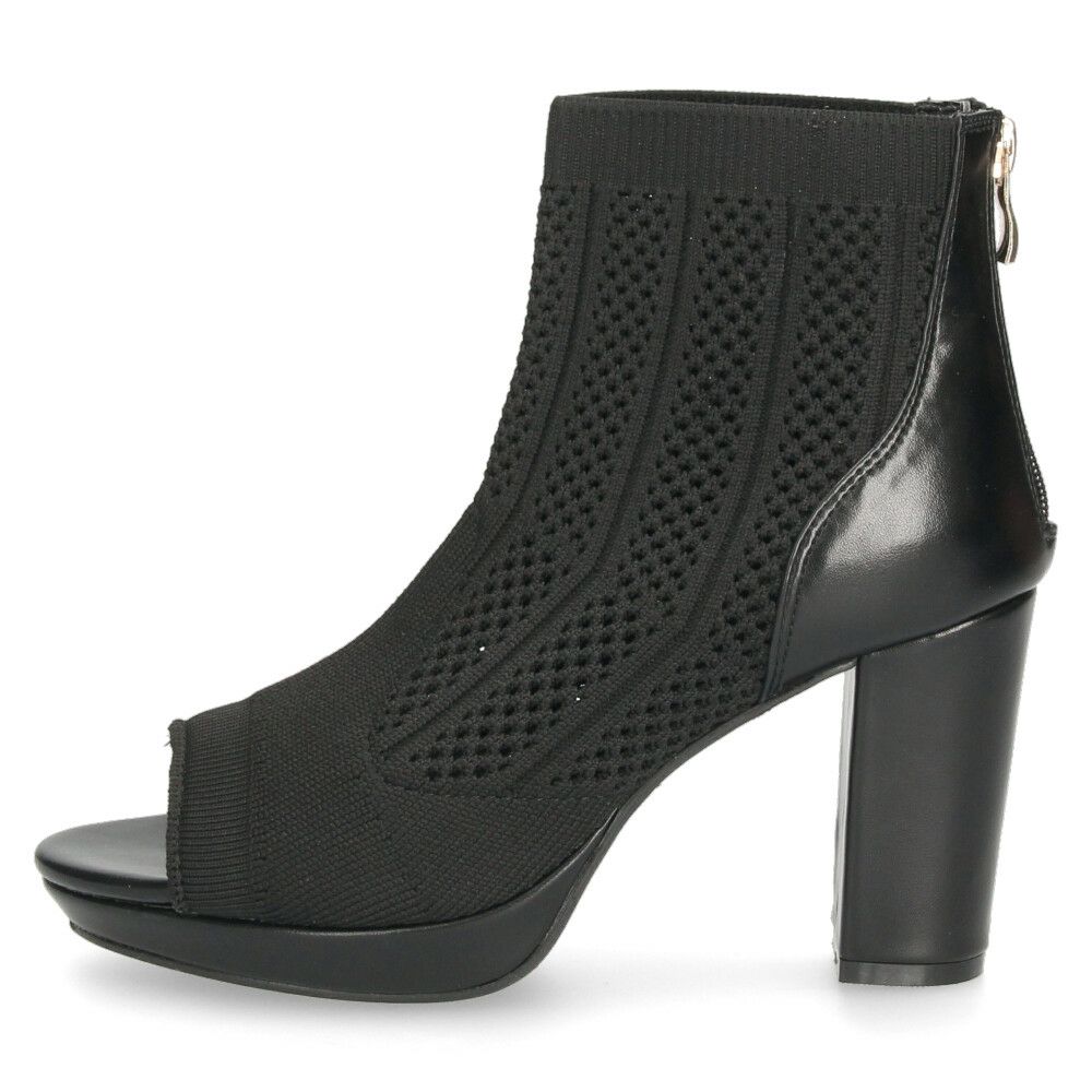 ブーツ サンダル レディース 春夏 厚底 ショート丈 黒 チャンキーヒール メッシュ 890891 ブラック アイボリー ライトグレー ファスナー 靴 byあしながおじさん