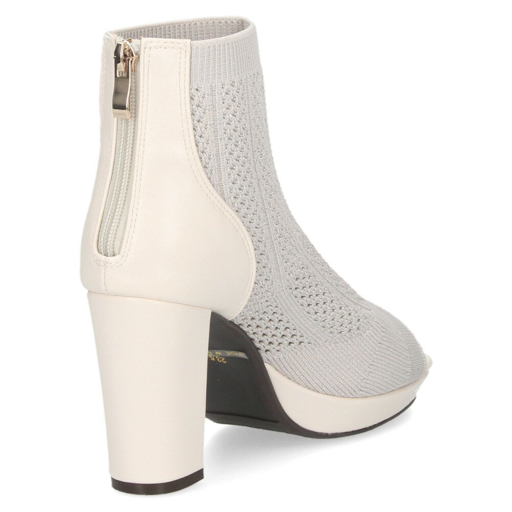 ブーツ サンダル レディース 春夏 厚底 ショート丈 黒 チャンキーヒール メッシュ 890891 ブラック アイボリー ライトグレー ファスナー 靴 byあしながおじさん