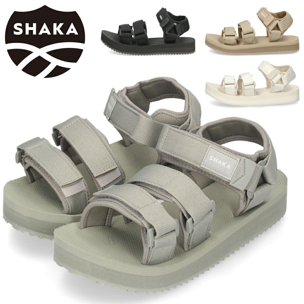 シャカ サンダル レディース ネオバンジー GE スポーツサンダル 軽量 NEO BUNGY GE SK-284 ブラック グレー トープ リネン 黒 スポサン 靴 SHAKA