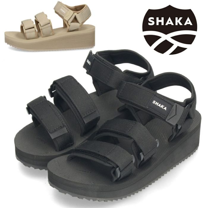 シャカ サンダル レディース ネオバンジー プラットフォーム GE スポーツサンダル 厚底 NEO BUNGY PLATFORM GE SK-286 ブラック トープ 黒 スポサン 靴 SHAKA