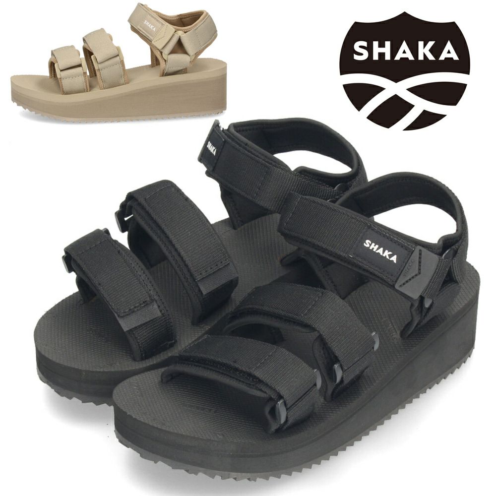 シャカ サンダル レディース ネオバンジー プラットフォーム GE スポーツサンダル 厚底 NEO BUNGY PLATFORM GE SK-286 ブラック トープ 黒 スポサン 靴 SHAKA