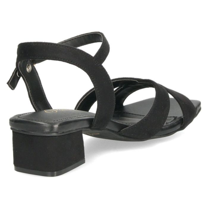 サンダル レディース ヒール 3.5cm アンクルストラップ ブラック 黒 ベージュ ブルー クロス ストラップ ローヒール シンプル 靴 おしゃれ Parade 2002WK