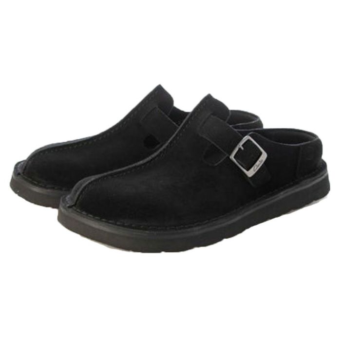 クラークス レザーサンダル メンズ 26180879 26180881 ソルスブリーミュール シューズ CLARKS スエード 黒 ブラック ブラウン 普段履き