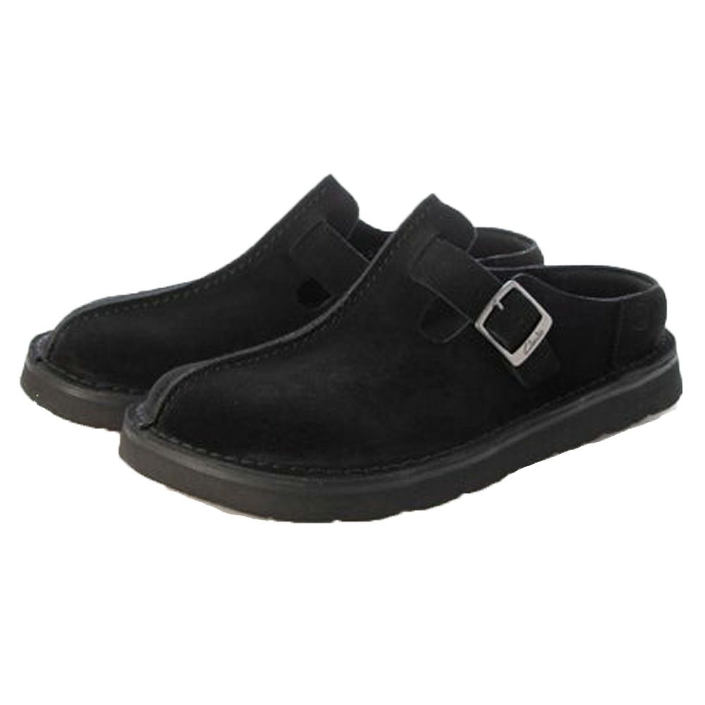 クラークス レザーサンダル メンズ 26180879 26180881 ソルスブリーミュール シューズ CLARKS スエード 黒 ブラック ブラウン 普段履き